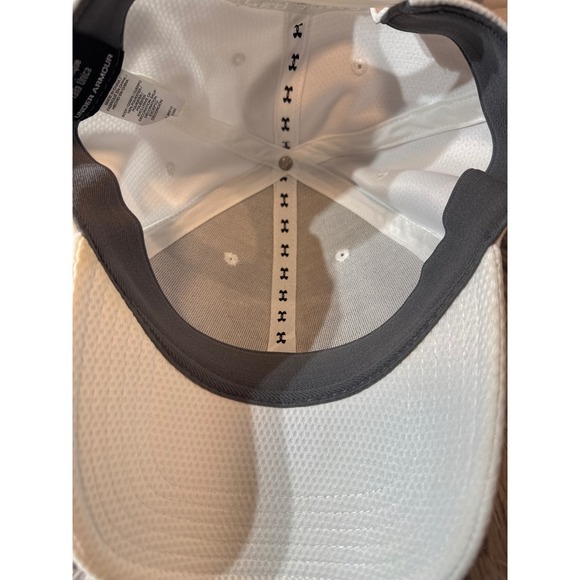 Under Armour Mens White Mesh Snapback Hat Embroidered Logo Athletic Cap OSFA - Picture 6 of 6